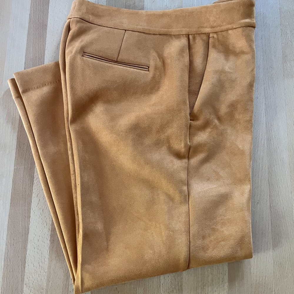 Ann Taylor Factory Faux Suede Trousers Geranium 8